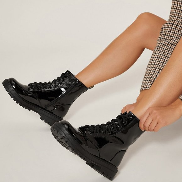 Soda Black Ankle Boots - Picture 5 of 8